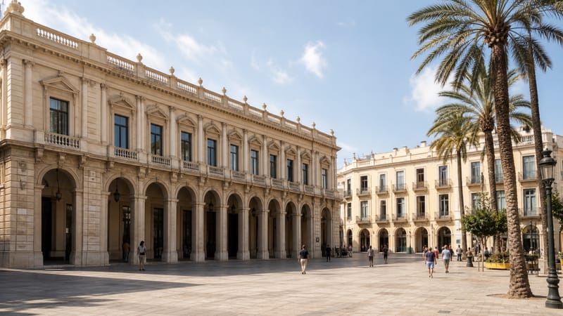 Eclectic buildings and city life at the Puerta de Purchena