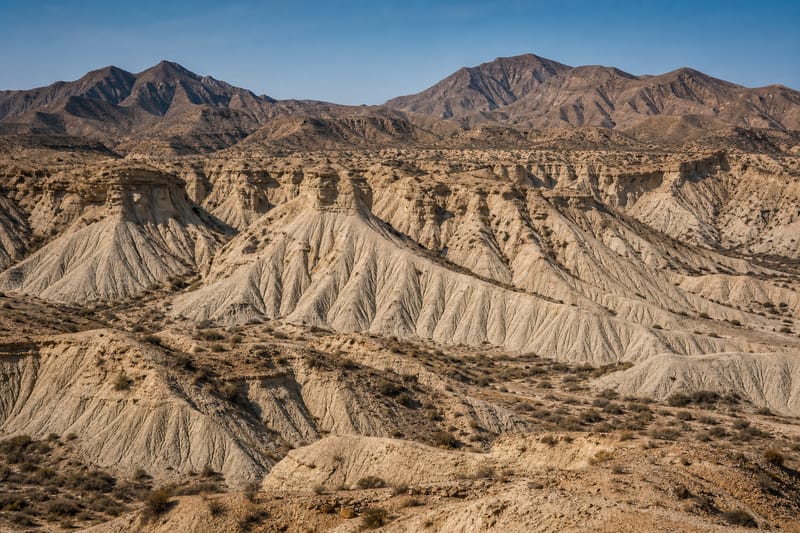 Gullies and badlands of the Tabernas Desert